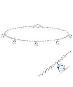 Glittering Round Crystal Anklet ANK-251-5